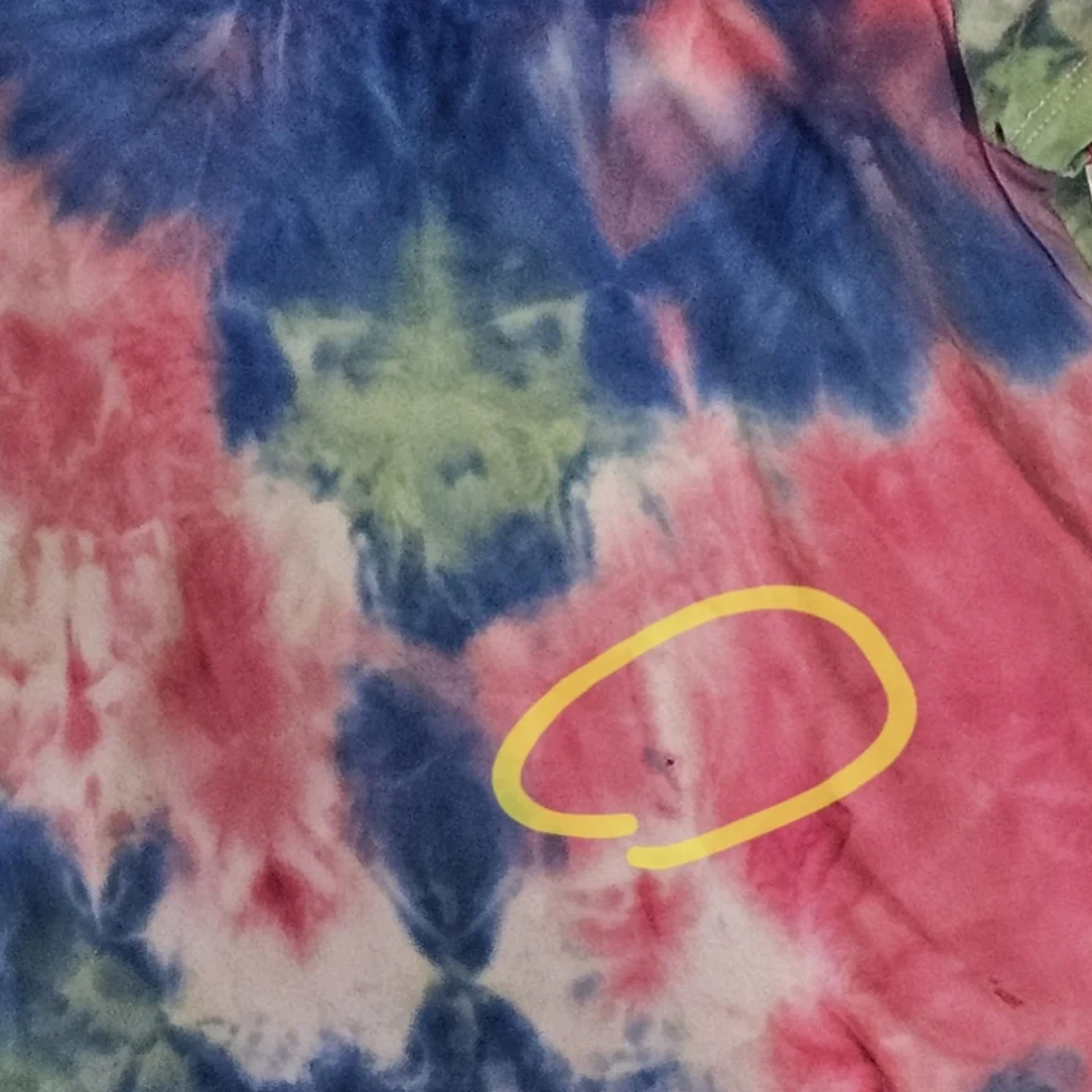 Set Of Two Girls Tees- Camel Fitted And Tie-Dye- Large (10-12)